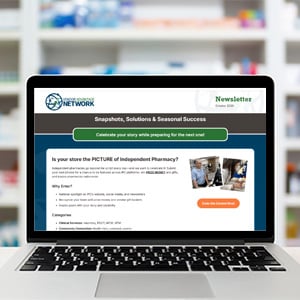 van newsletter on laptop